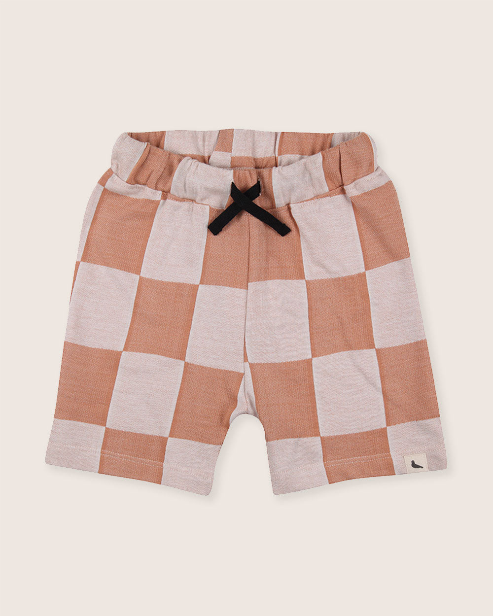 Orange Bold Check Print Shorts - image 1