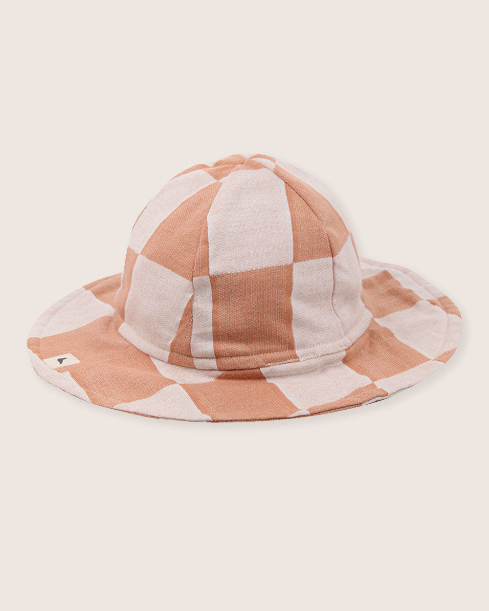 Orange Bold Check Print Hat - image 2