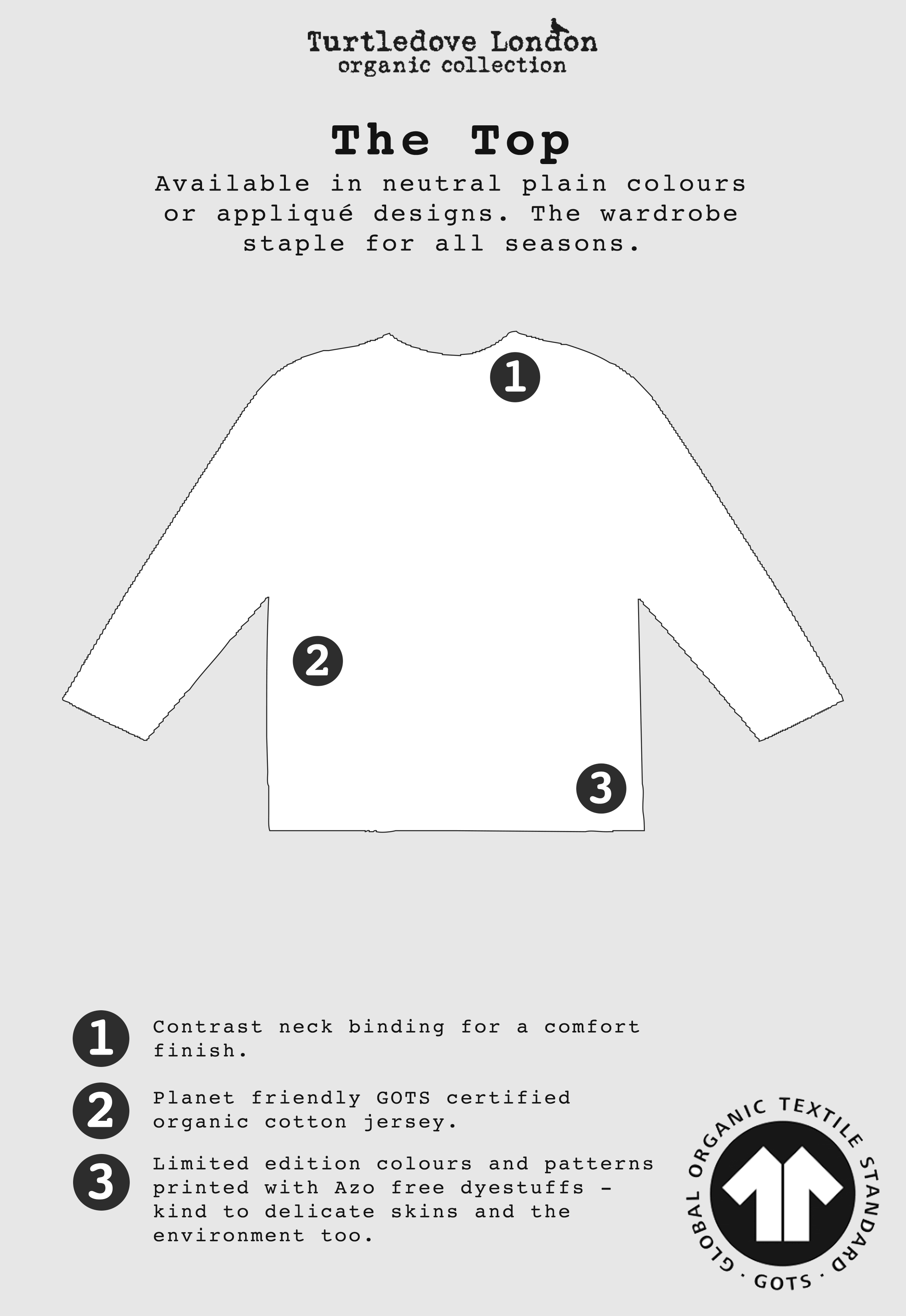 Grey Calm Slogan Print Top - image 3