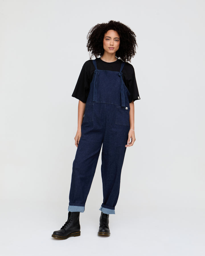 Lila Navy Denim Dungarees