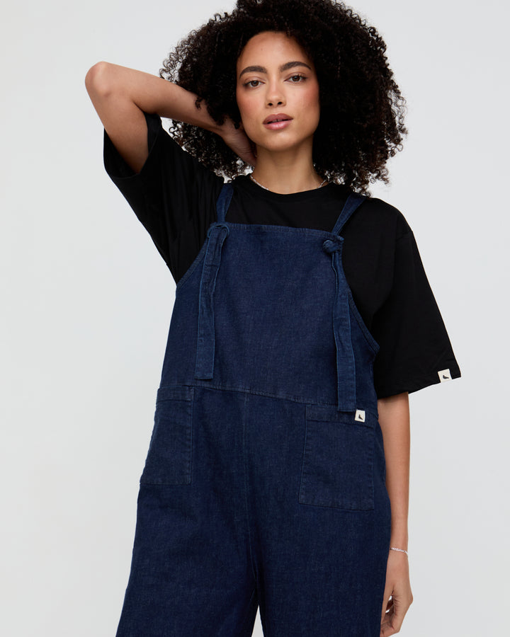 Lila Navy Denim Dungarees
