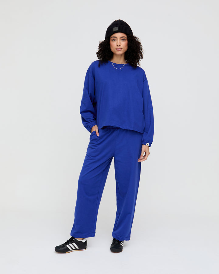 Kate Blue Barrel Leg Trousers