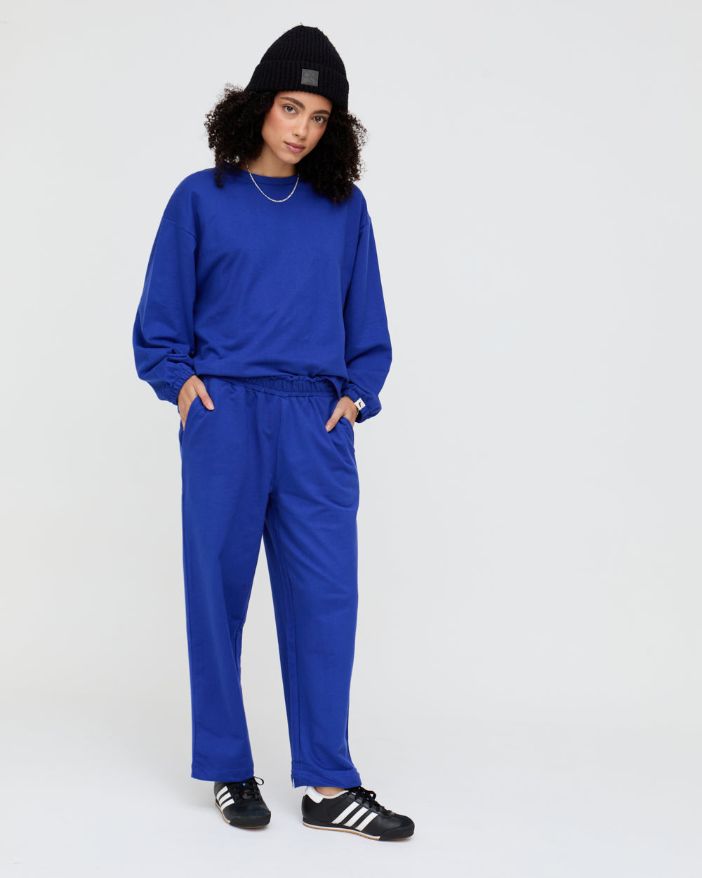Kate Blue Barrel Leg Trousers