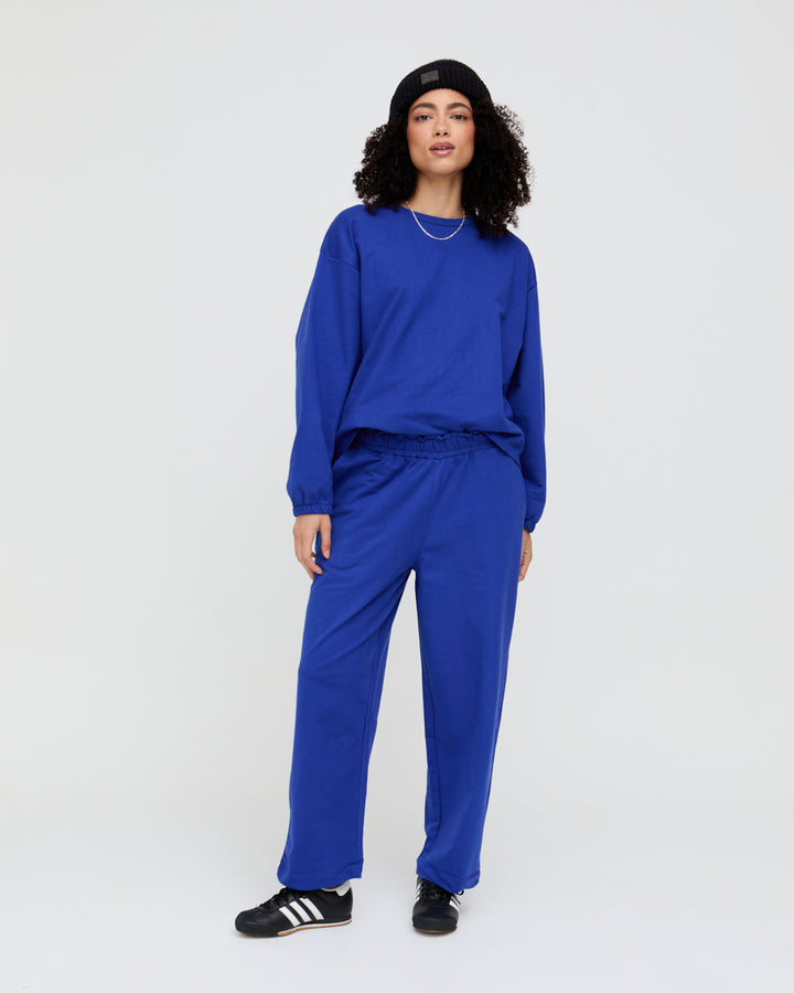 Kate Blue Barrel Leg Trousers