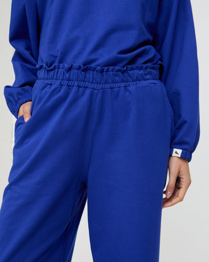 Kate Blue Barrel Leg Trousers