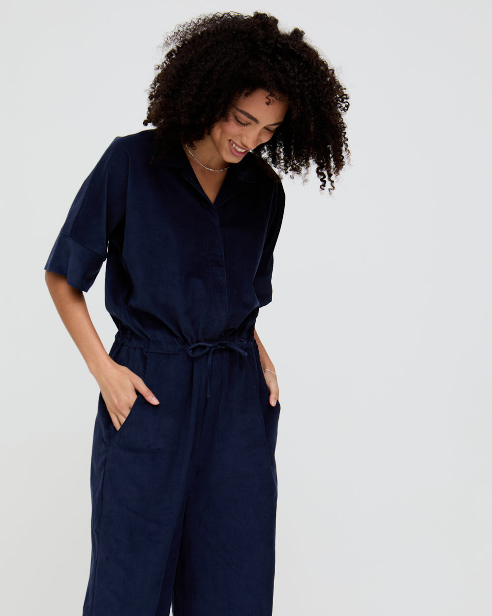 organic cotton Iris Navy Jumpsuit- image 4