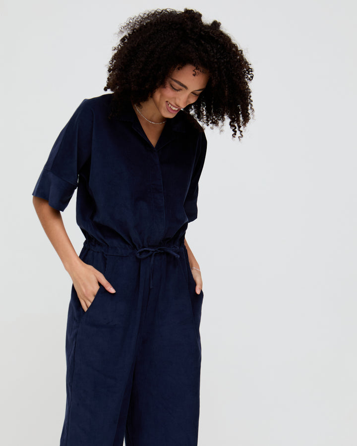 organic cotton Iris Navy Jumpsuit- image 4