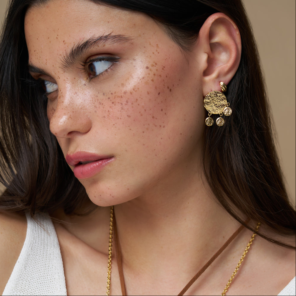 Recycled Molten Coin Shaker Earrings