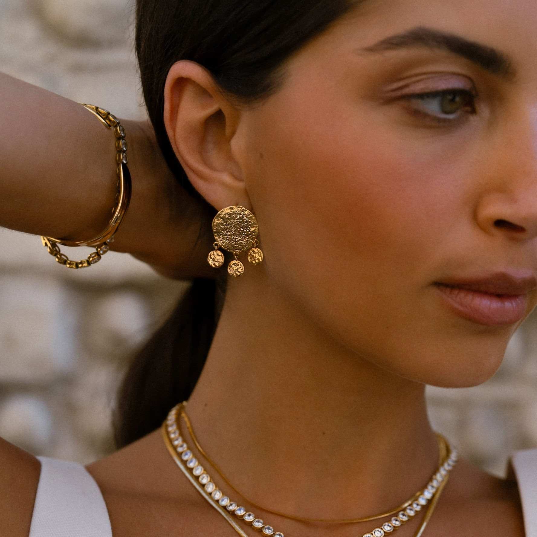 Recycled Molten Coin Shaker Earrings
