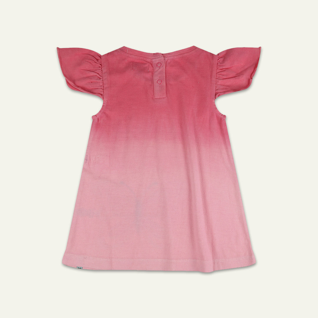 Multicoloured Butterfly And Stripe Print Dress And Legging Set