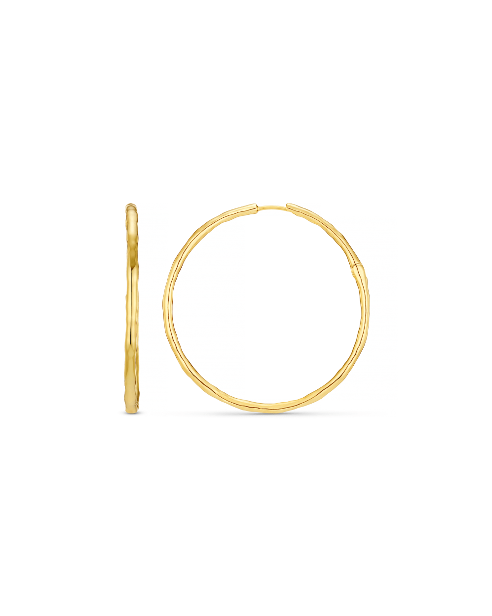 Recycled Polished Molten Large Hoop Earrings