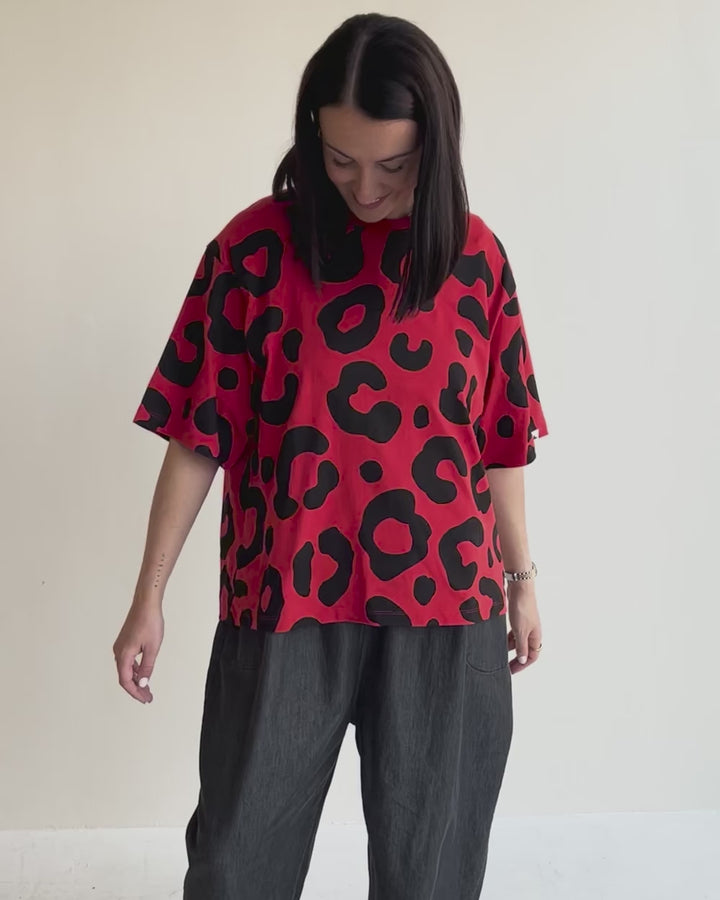 Elsie Oversized Animal Print T-Shirt