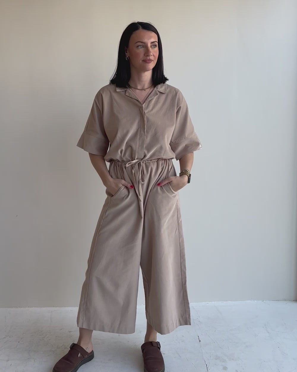 Iris Stone Cord Jumpsuit