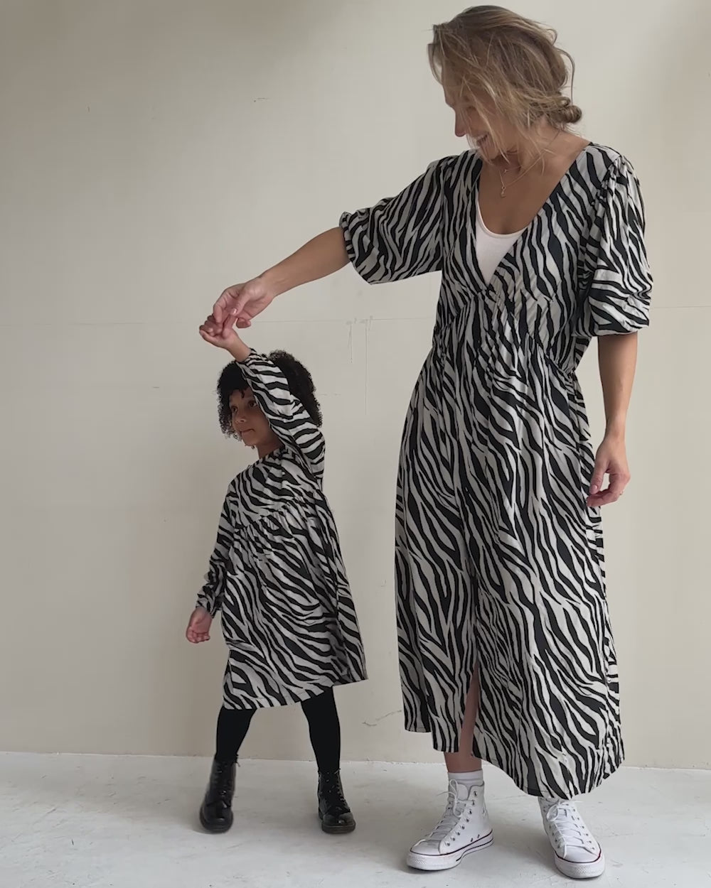 Multicolour Zebra Streak Print Dress