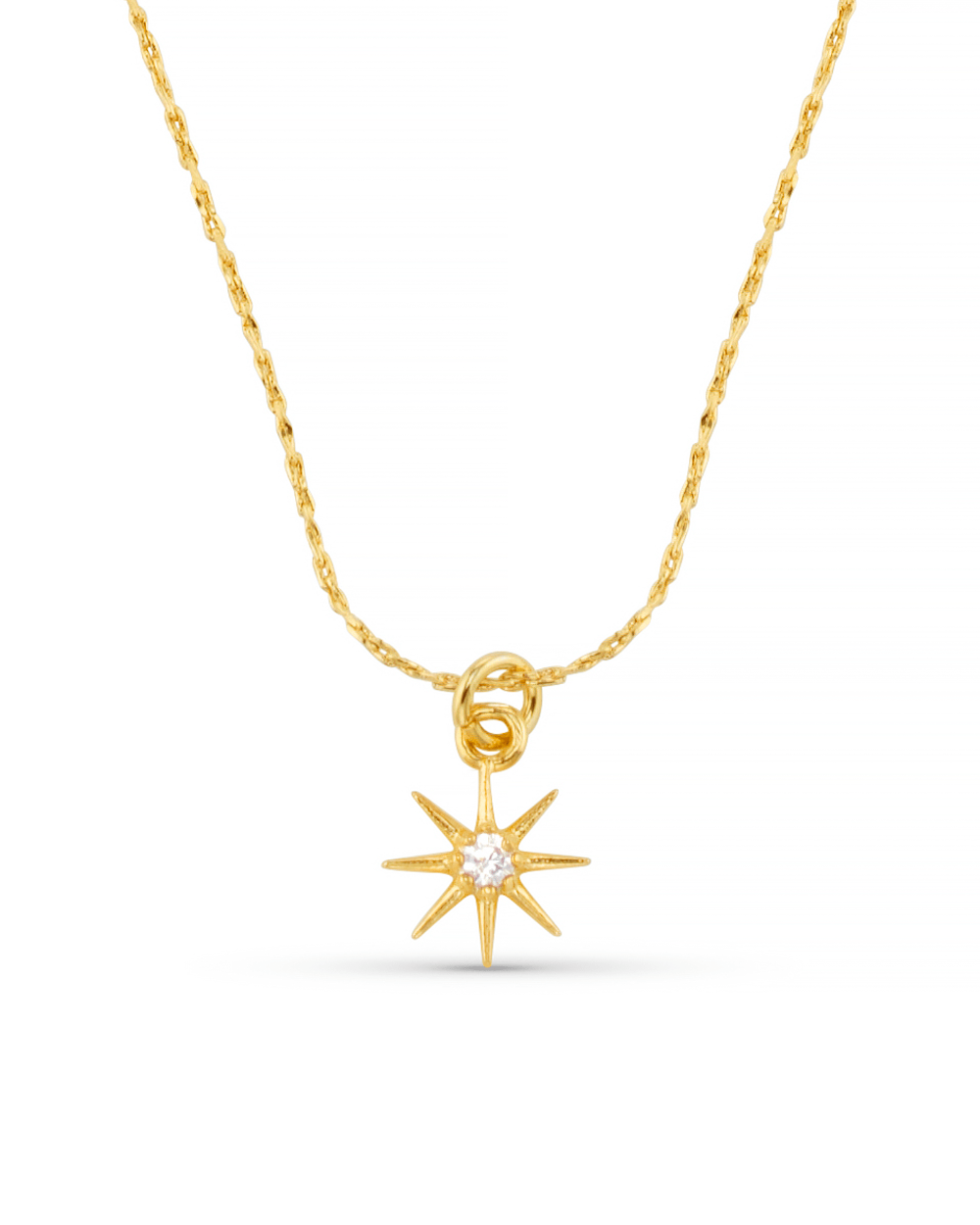 Part Recycled 18k Gold Plated April Birthstone Crystal Necklace