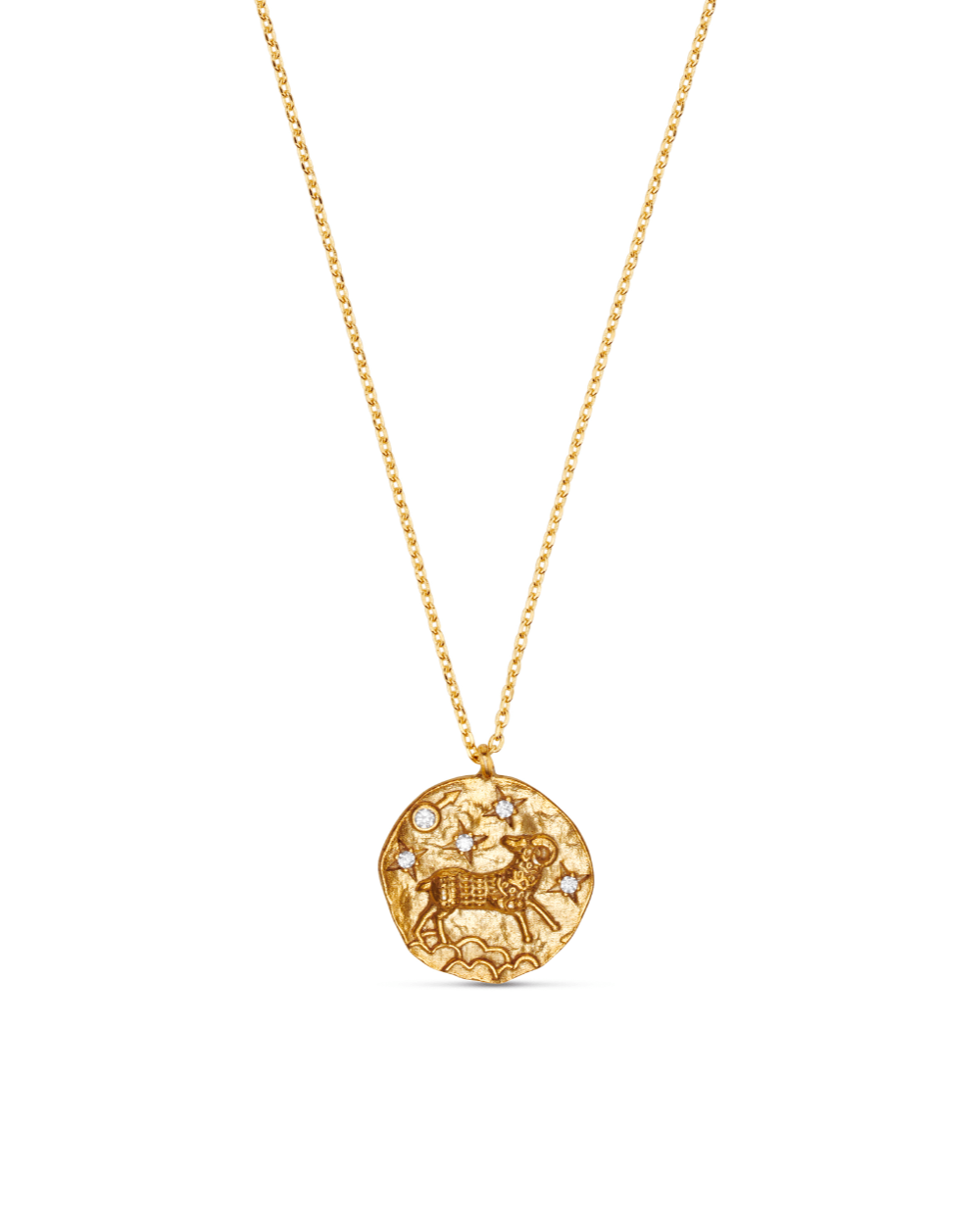 18k Gold Plated Aries Zodiac Necklace
