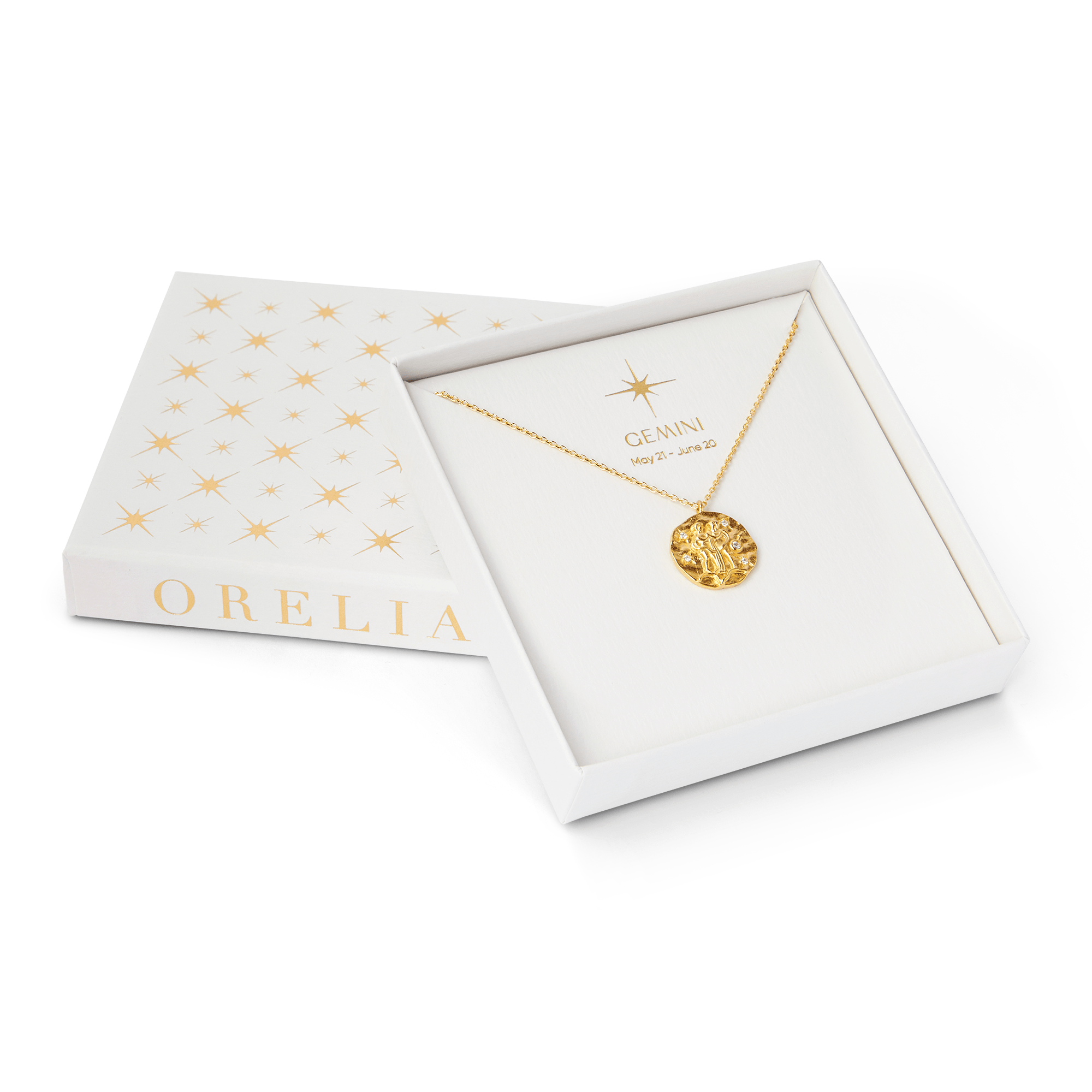 18k Gold Plated Gemini Zodiac Necklace
