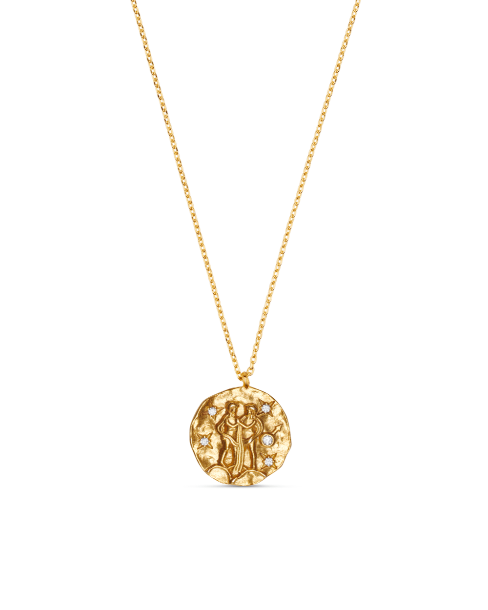 18k Gold Plated Gemini Zodiac Necklace