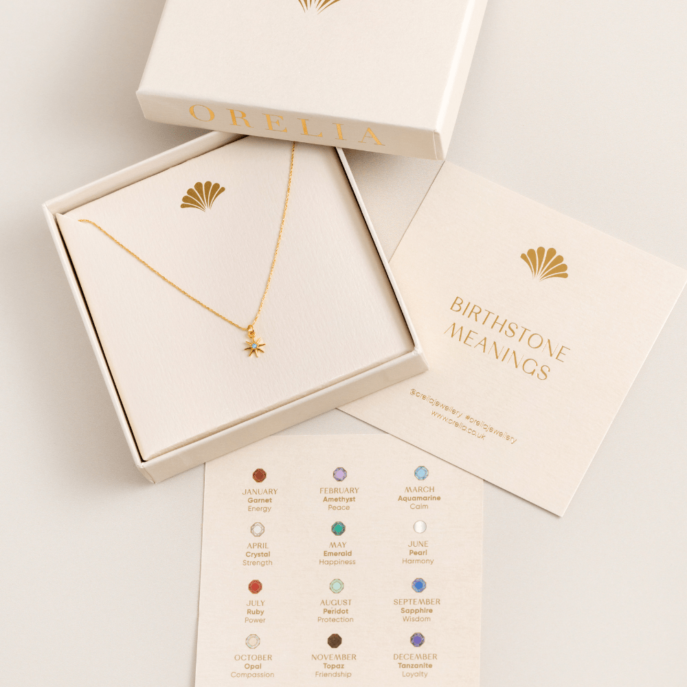 Part Recycled 18k Gold Plated March Birthstone Aquamarine Necklace