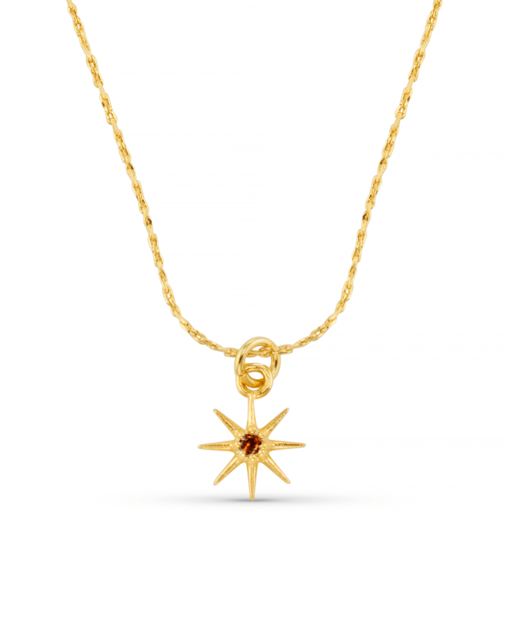 Part Recycled 18k Gold Plated November Birthstone Topaz Necklace