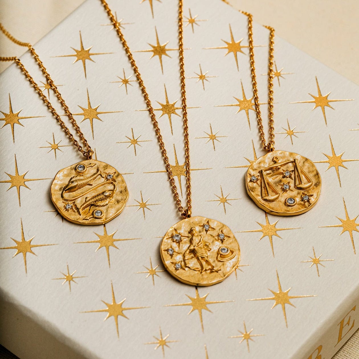 18k Gold Plated Pisces Zodiac Necklace