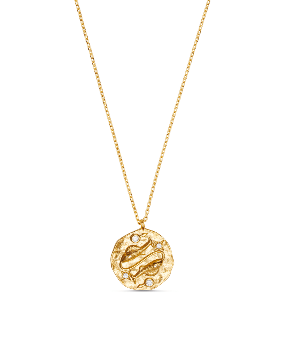 18k Gold Plated Pisces Zodiac Necklace