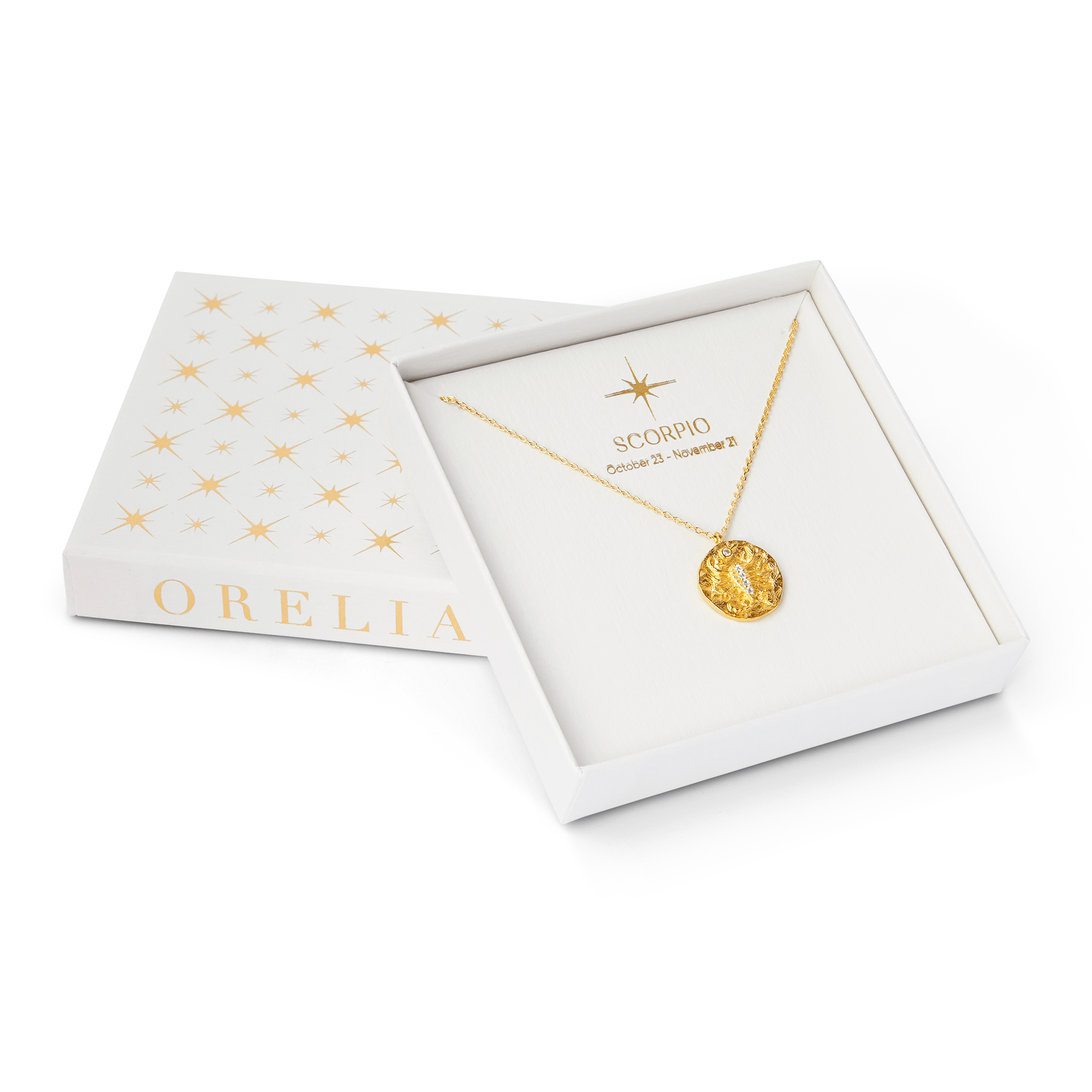 18k Gold Plated Scorpio Zodiac Necklace