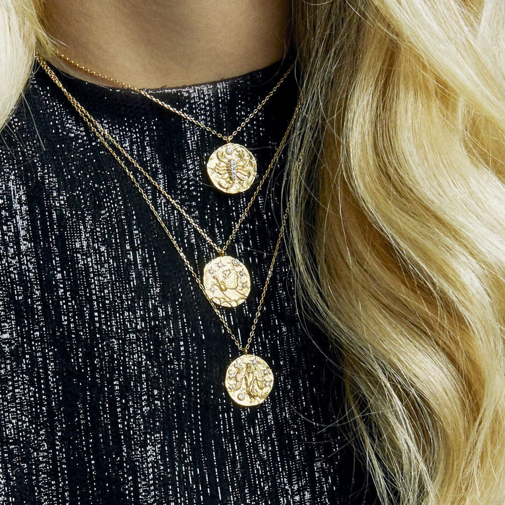 18k Gold Plated Scorpio Zodiac Necklace