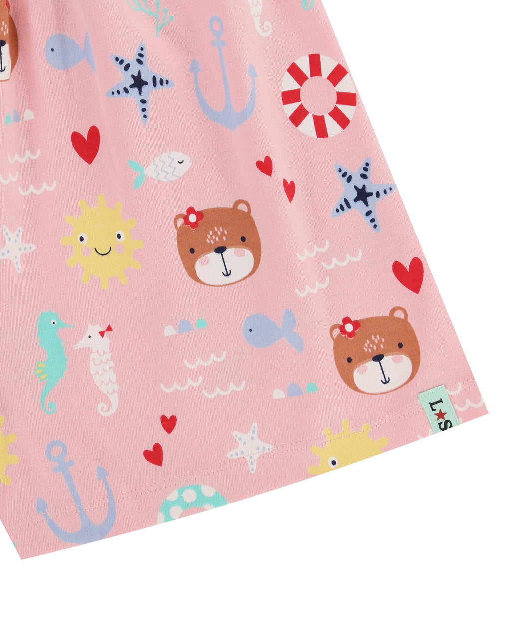 Pink Lilly And Friends Print Playsuit