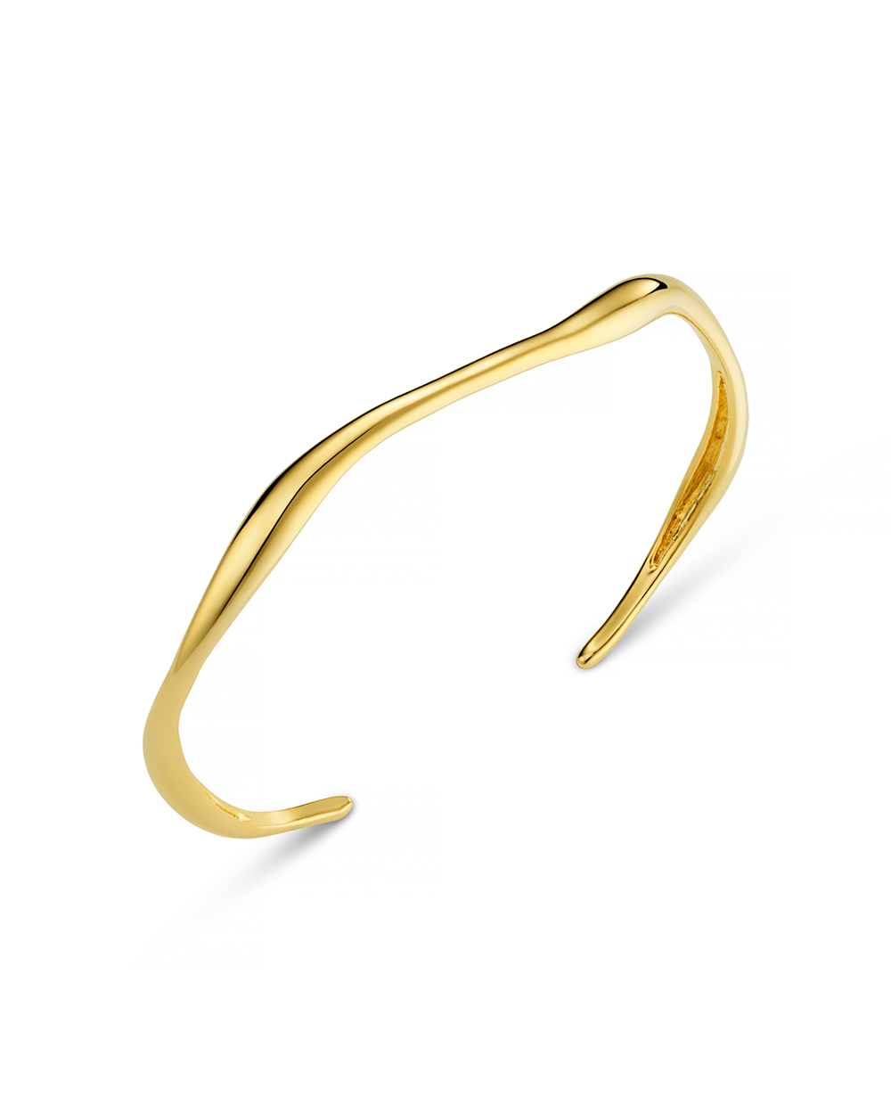 Recycled Fine Wave Bangle