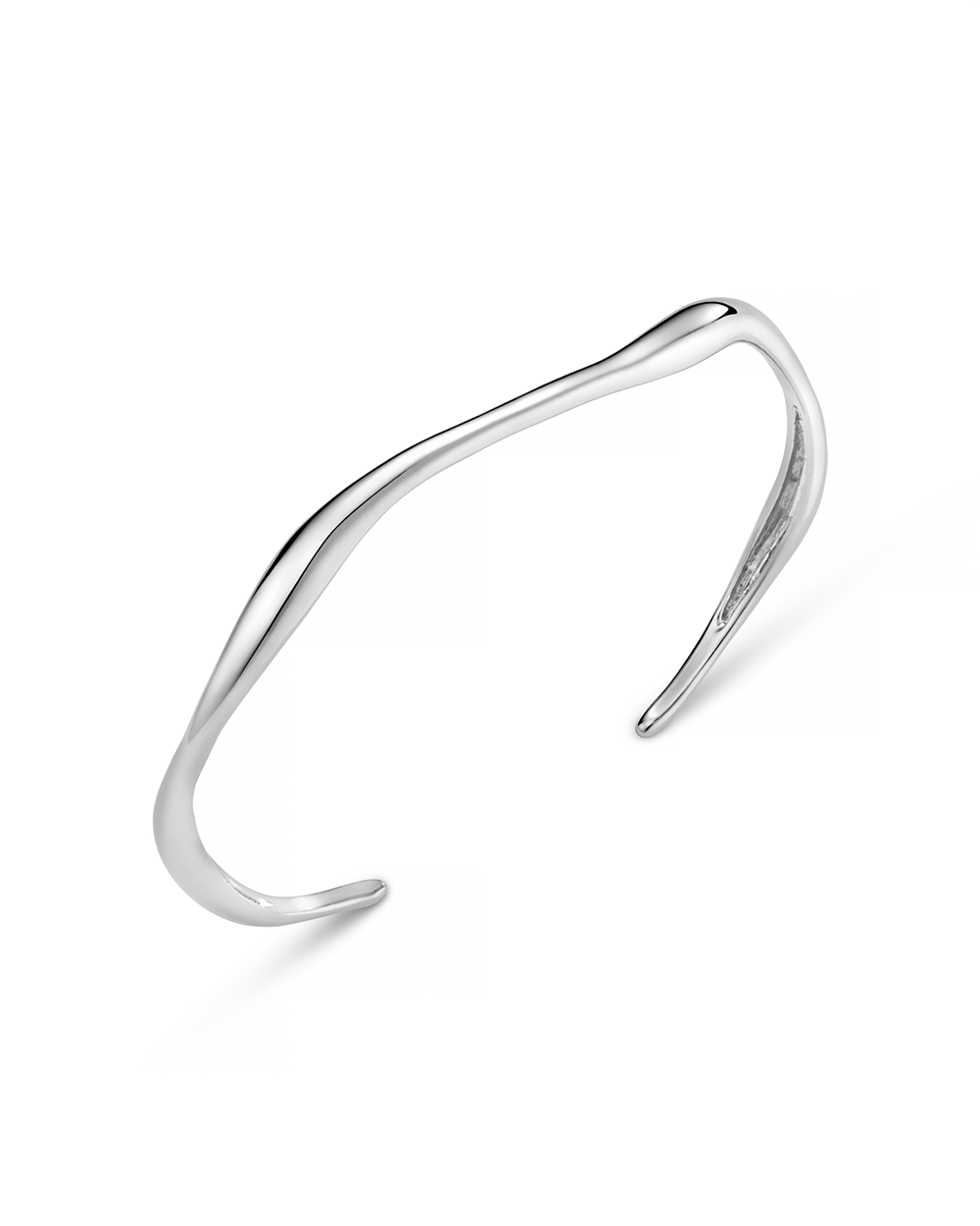 Recycled Fine Wave Bangle