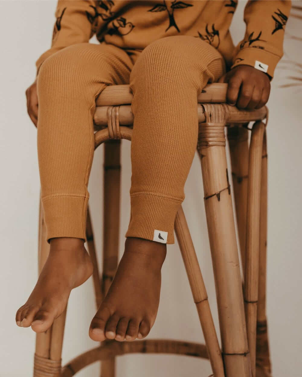 Yellow Rib Leggings - image 1