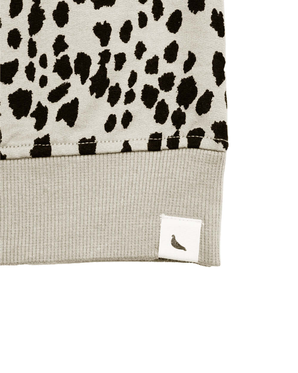animal print sweatshirt made from organic cotton