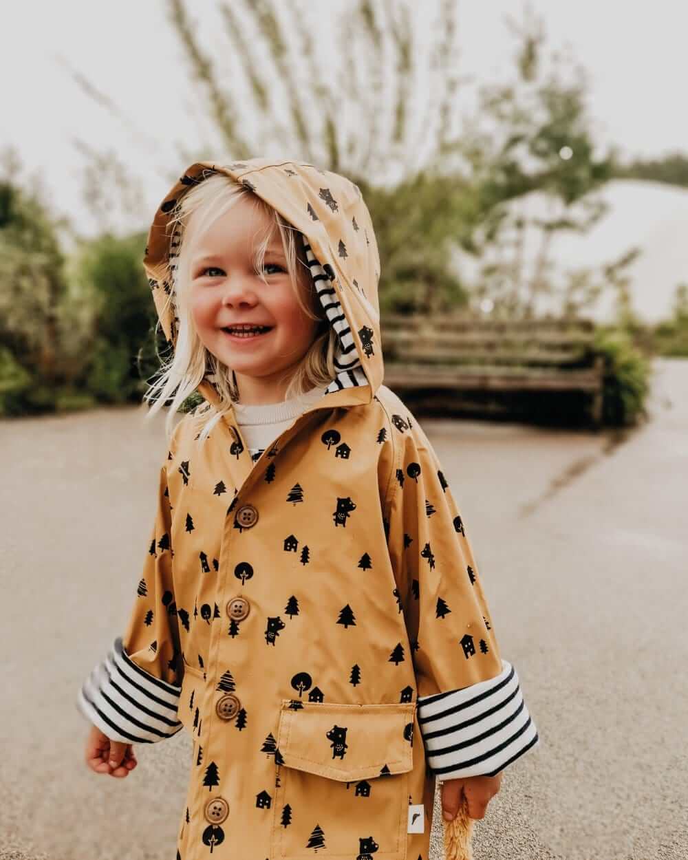 Eco-friendly organic recycled kids raincoat