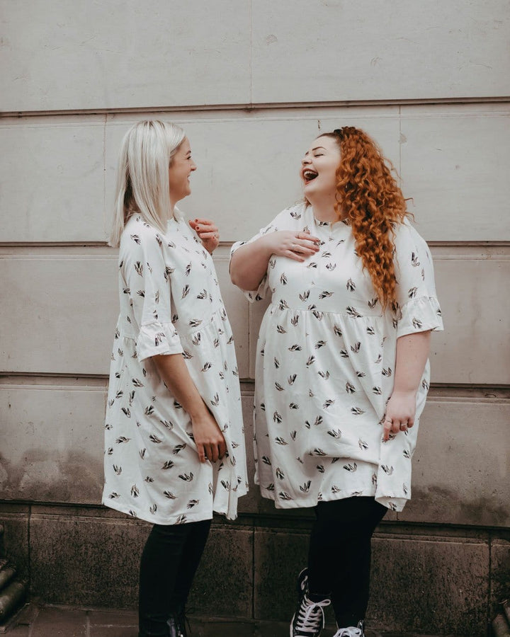 organic cotton Sienna White Hummingbird Print Mini Dress - image 2