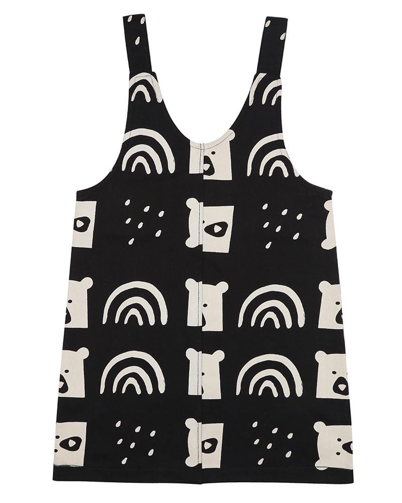 organic cotton Black Rainbear Print Dress - image 1