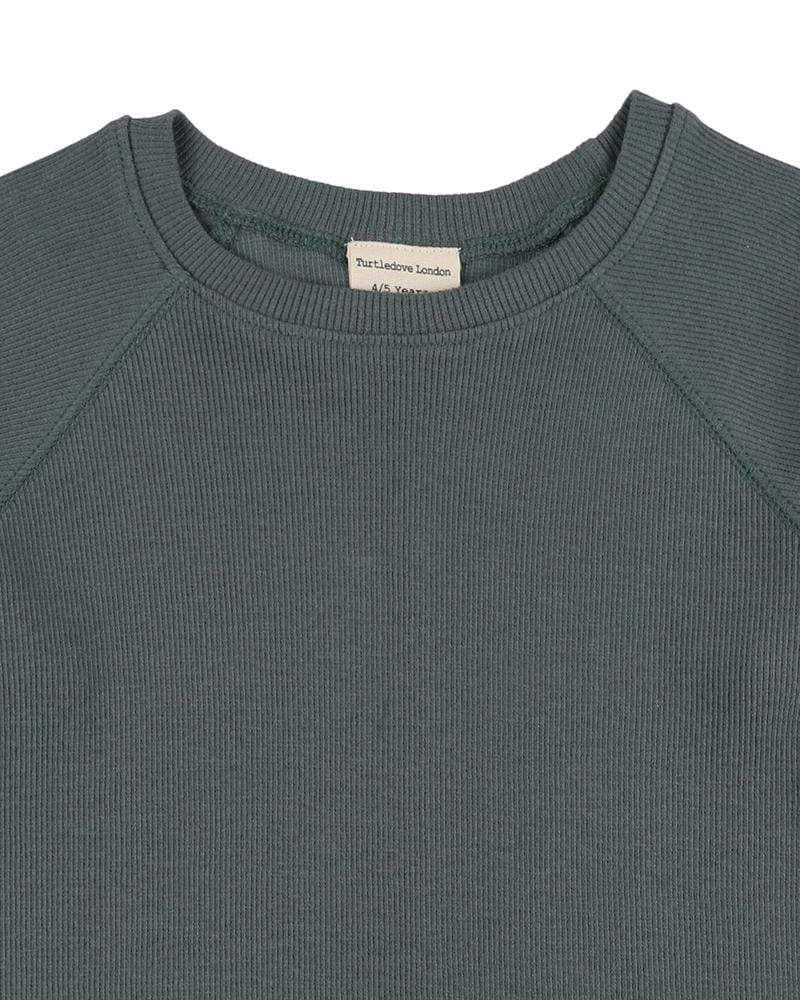 organic cotton Bottle Green Rib Top - image 2