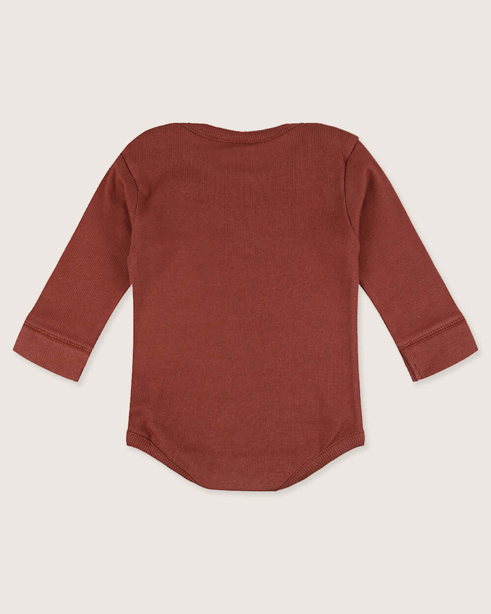Organic rib red baby bodysuit