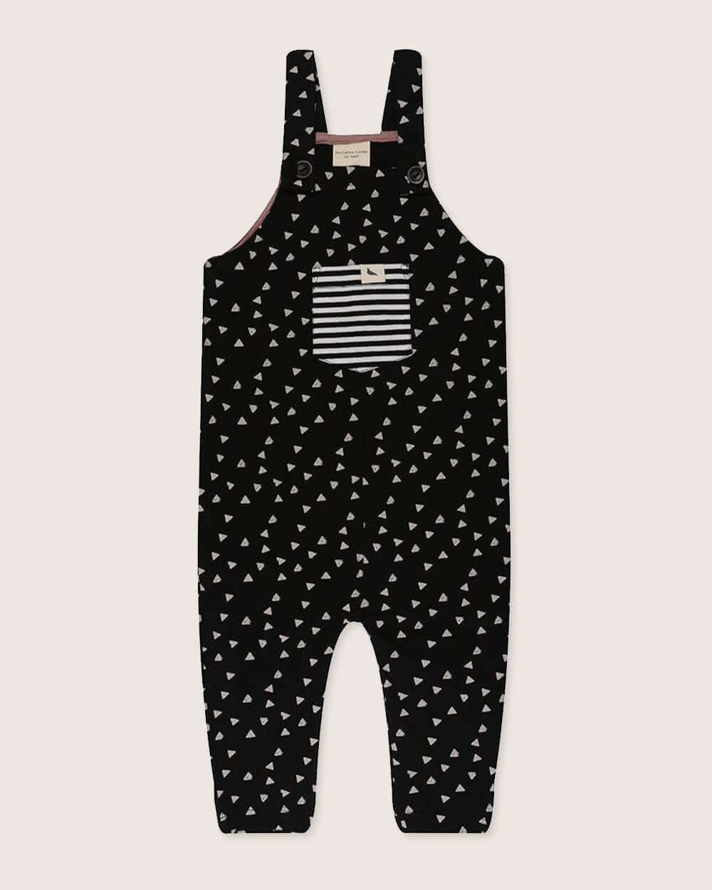 organic cotton Black Triangle Print Dungarees - image 1