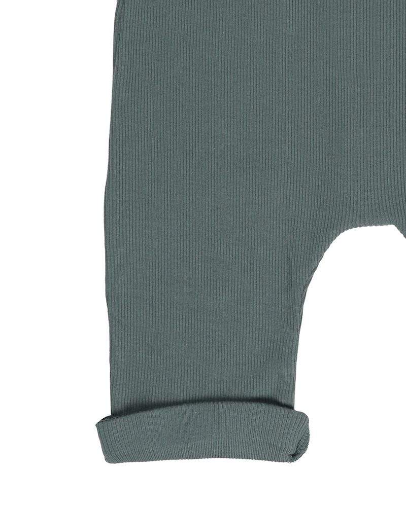 organic cotton Bottle Green Rib Jumpsuit - image 2