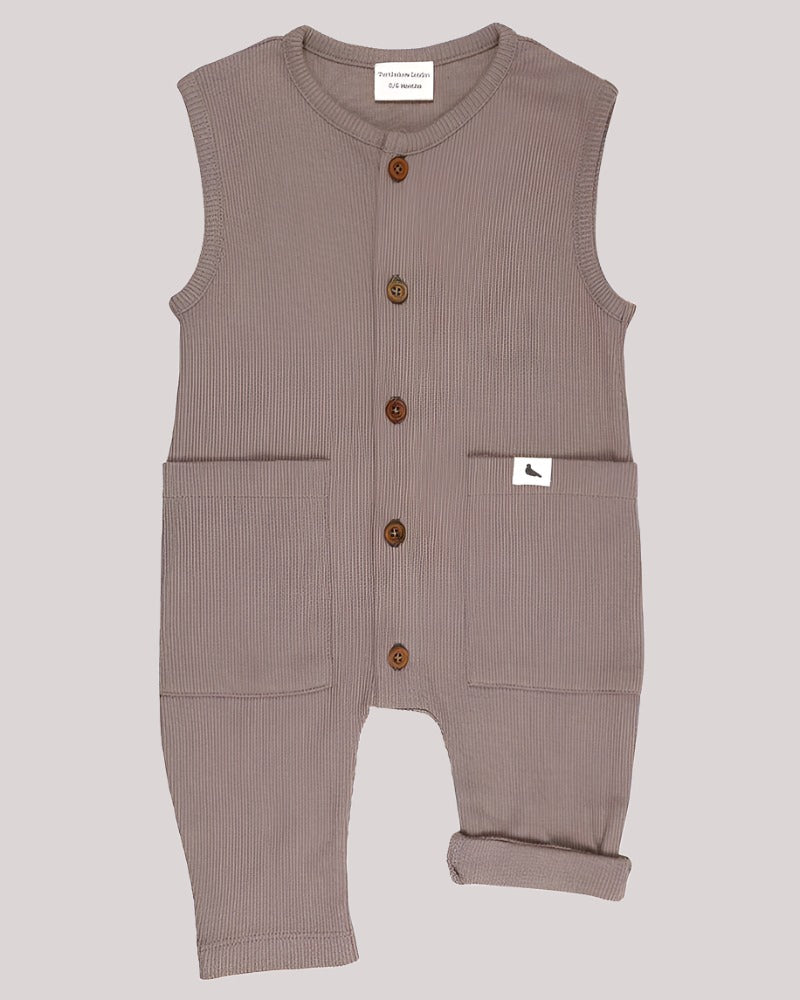 Brown Rib Jumpsuit - image 1