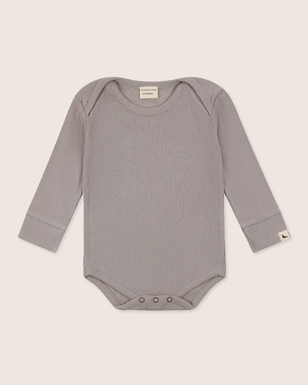 Organic cotton grey baby bodysuit