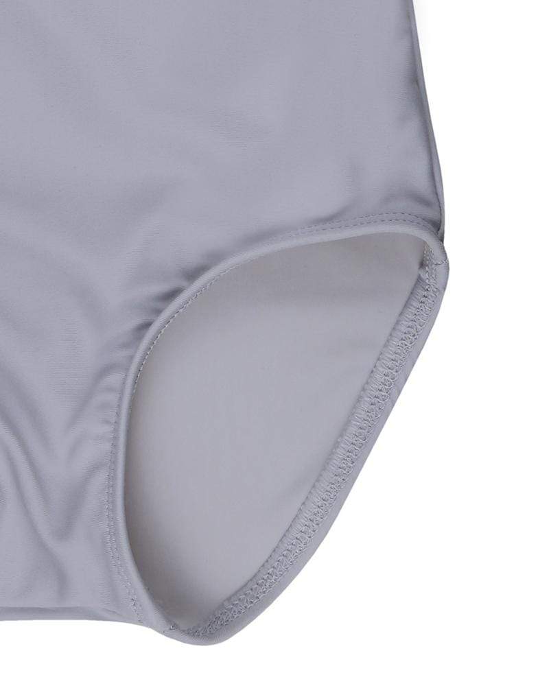 Grey Frill Neck Swimsuit - image 5