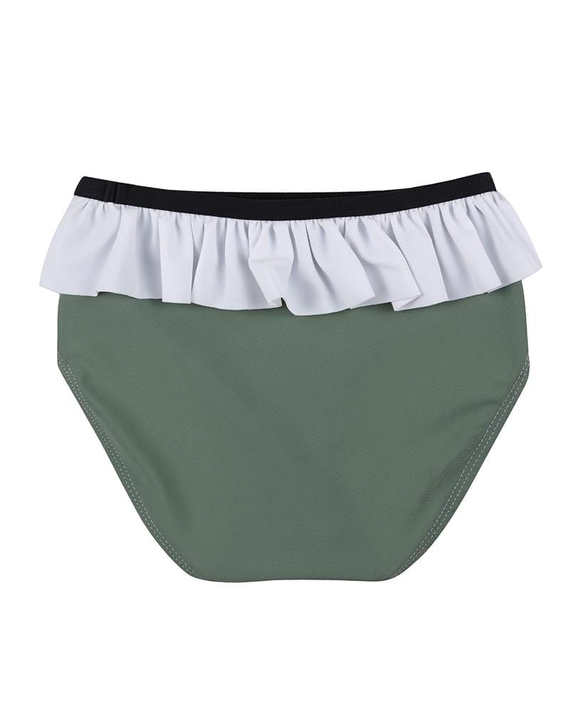 Bottle Green Ruffle Swim Pants - image 2