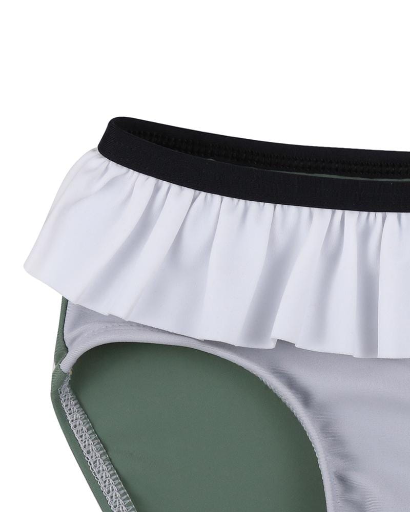 Bottle Green Ruffle Swim Pants - image 4