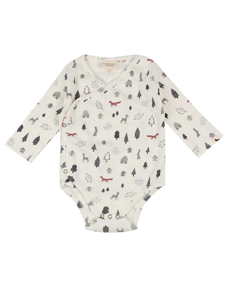 organic cotton Cream Foxwood Print Bodysuit - image 1