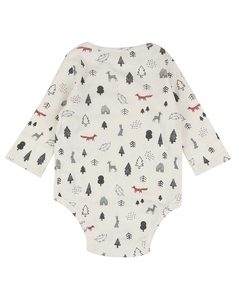 organic cotton Cream Foxwood Print Bodysuit - image 4