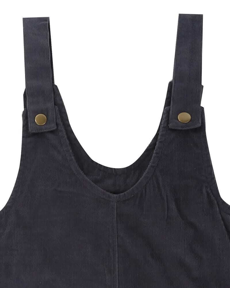 organic cotton Black Corduroy Pinafore Dress - image 3