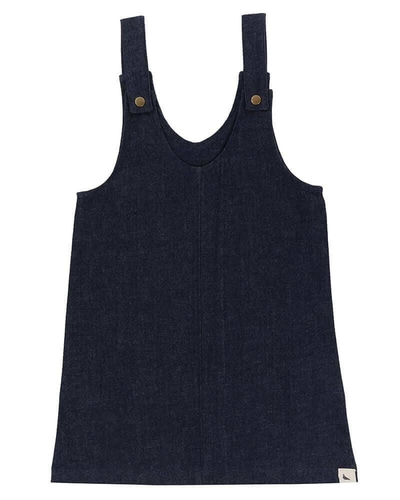 organic cotton Navy Denim Pinafore Dress - image 2