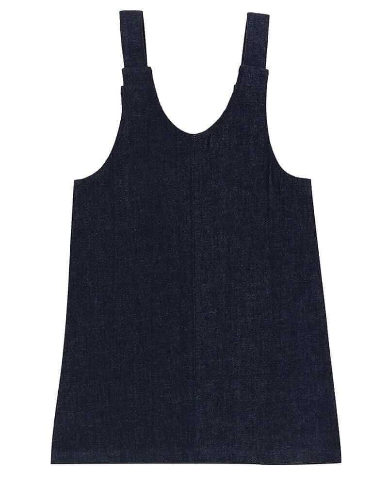 organic cotton Navy Denim Pinafore Dress - image 4